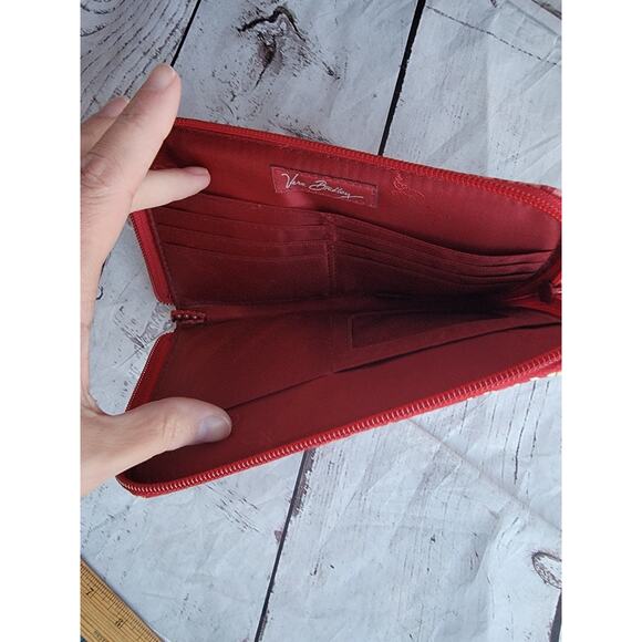 Vera Bradley Mesa Red Zip Around Wallet Wristlet - Picture 5 of 8